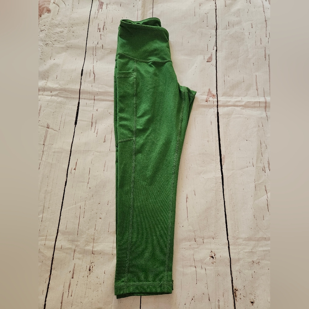 Zella Women's Green Athletic Yoga 3/4 Leggings Size XS - Picture 3 of 5